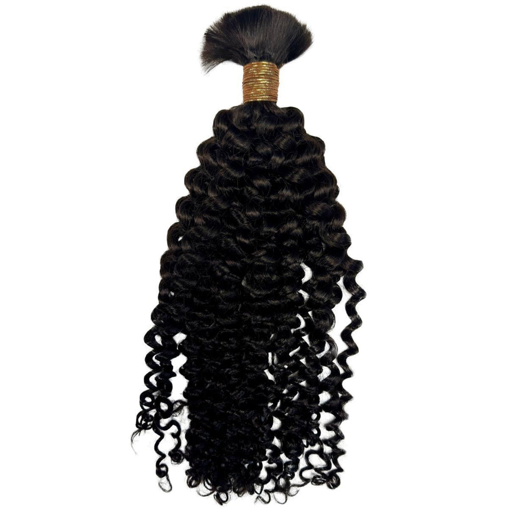 Kinky Curly Bulk Human Hair Extensions